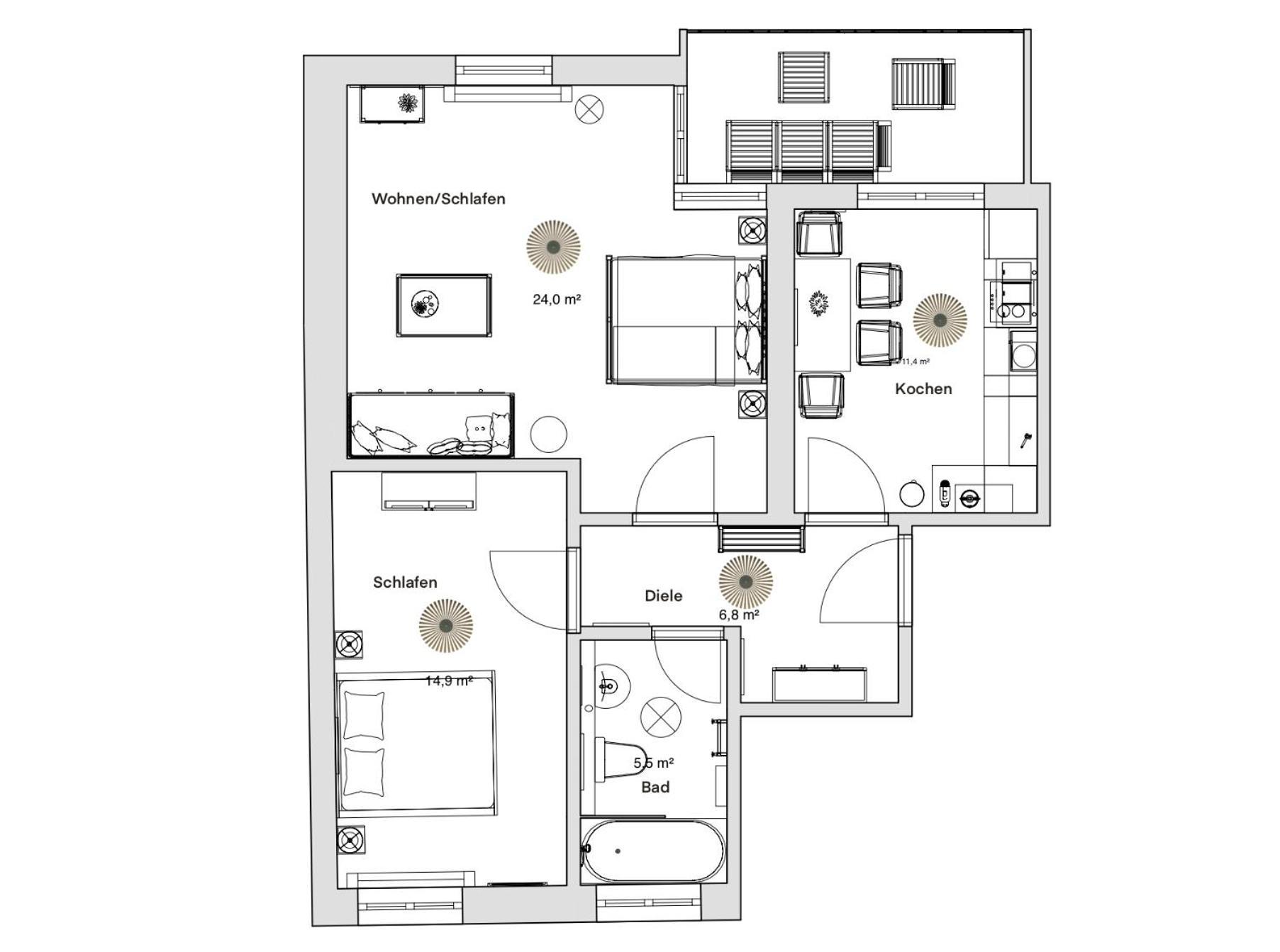 Pineapple Apartments Dresden Zwinger IV - 65 Qm - 1X Free Parking Exterior photo